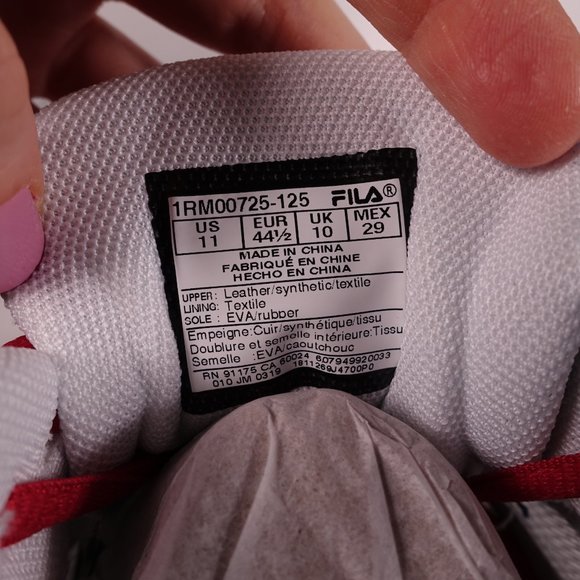 NEW FILA Creator Sneakers 1RM00725-125 White/Red/Navy - Picture 2 of 10